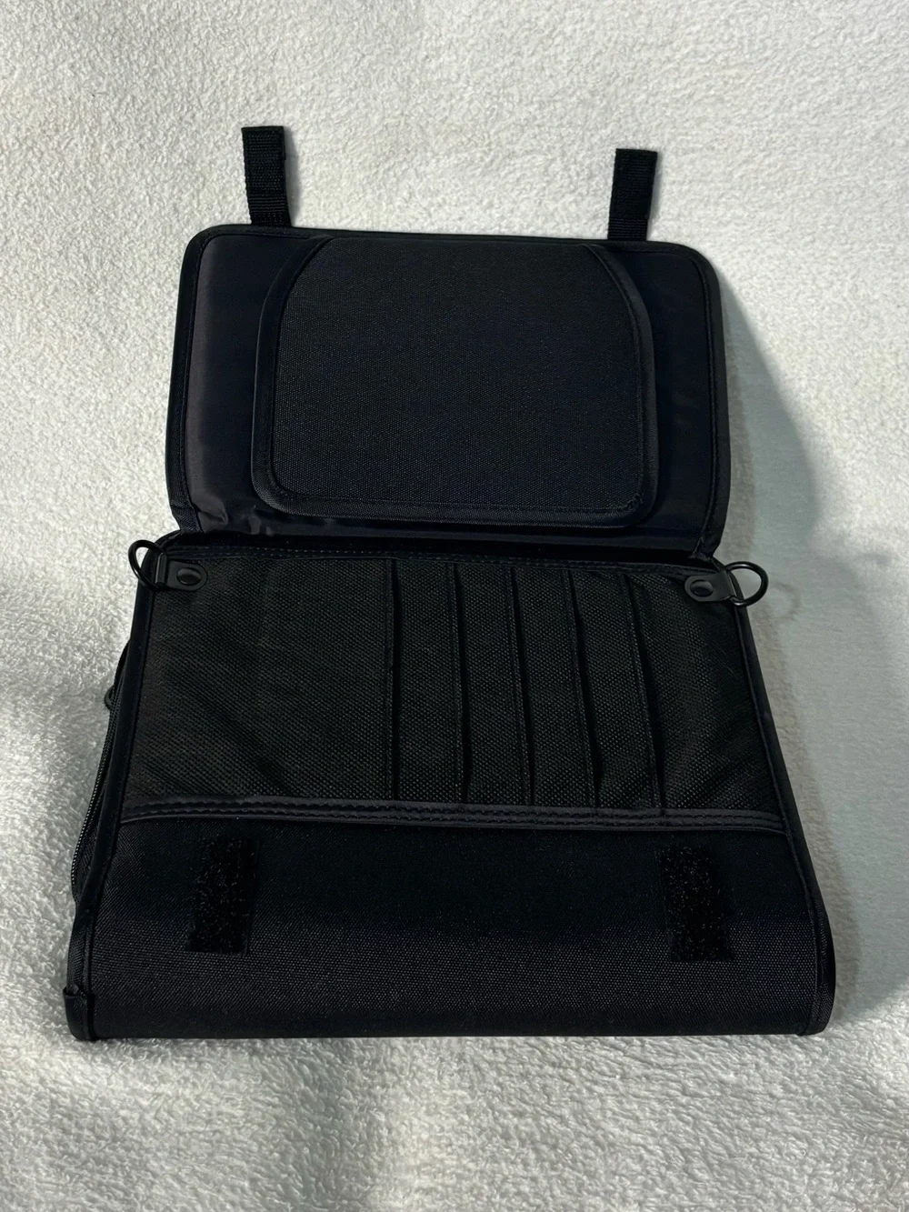 Slim Black Canvas Messenger Bag for Men - Unbranded